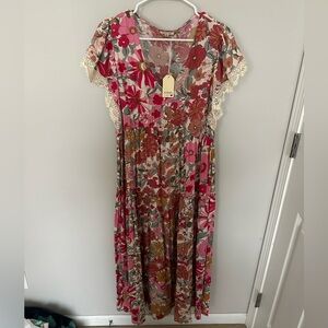 Dress, size XL.  Anthropologie vibes.